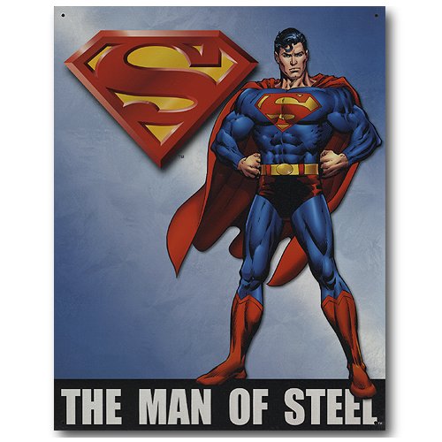 Nostalgic Superman Tin Sign : Man Of Steel