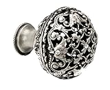 Carpe Diem Hardware 143-11CAB Juliane Grace Large Knob Full Round with Swarovski Crystals, Satin by 
