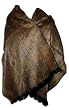 Extra 40% Off Super Soft Baby Alpaca Wool Reversible Shawl Wrap Cape Muted Ochre Color