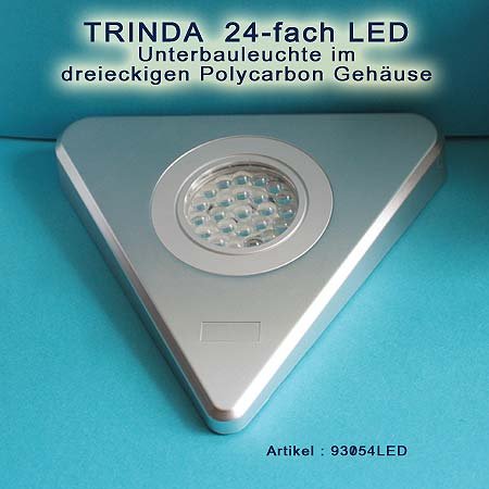 3er Set TRINDA Dreieckleuchten 24-fach LED weiss 