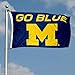 Michigan Wolverines Go Blue Logo Flag