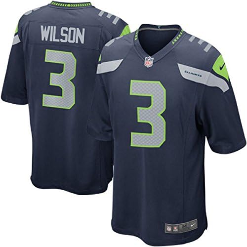 #3 Wilson Men's Stitched NFL College Game Jerseys American Football Fitness Russell Male Team Sweatshirts Navy-1 Size L