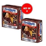 Micro Plush Snuggie Blanket, Chocolate Brown (Set of 2)