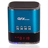 QFX Portable Speakers with Built-In Lithium Ion Battery Blue (CS31BL)