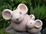 Eigenschaften Tiefes Kunsthandwerk GbR  / Steinfigur Tierfigur Mäuse Maus Terracotta