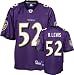 Ray Lewis Purple Reebok NFL Premier Baltimore Ravens Jersey - X-Large