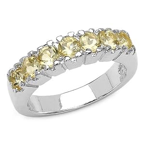 Buy 1.05 Carat Genuine Citrine Sterling Silver Ring by JewelzDirect