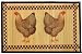 Laser Printed Split Bamboo Chicken Check Placemat 18" x 12" Set / 6