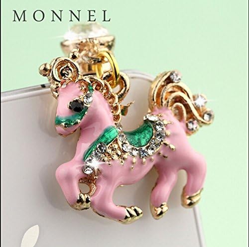 ip671F New Arrival Pink Unicorn Horse Cell Phone Charm Dust Proof Plug