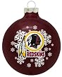 WASHINGTON REDSKINS (2 5/8" In Diameter) Glass Logo CHRISTMAS ORNAMENT (Snowflake Design)