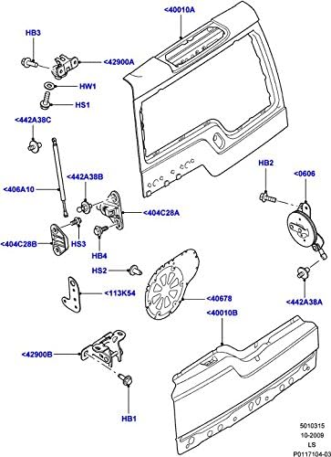 LAND ROVER LR3 2005-2009 &amp; LR4 2010-ON TAILGATE UPPER STRUT SET (2) NEW PART# BHE780060