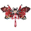 Vintage Red Moth Animal Brooches Pin