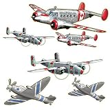 Wallies 15201 Airplanes Wallpaper Mural, 2-Sheet