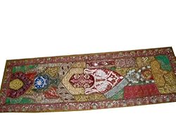 Olive Red Home Decorative Wall Hanging Throw Beaded Tapestry Table Runner 70