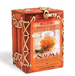 Numi Tea Dragon Lily, Flowering White Tea in Bamboo Bins (Pack of 2)