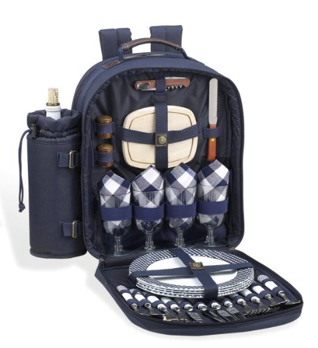 Picnic At Ascot Bon Apetite Picnic Backpack for 4