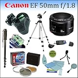 Canon EF 50mm f/1.8 II Camera Lens With Opteka Short Zoom Holster Case, Opt ....
