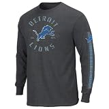 Detroit Lions Charcoal Gridiron Tough III Long Sleeve T-Shirt