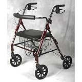 Medline Bariatric Rollator Walker/Seat 400 lb Capacity