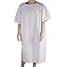 DMI Convalescent Hospital Gown with Side Ties, Machine Washable, Diamond Print