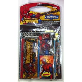 Marvel Spiderman 11 Pieces Stationery Value Pack in Bag with Header