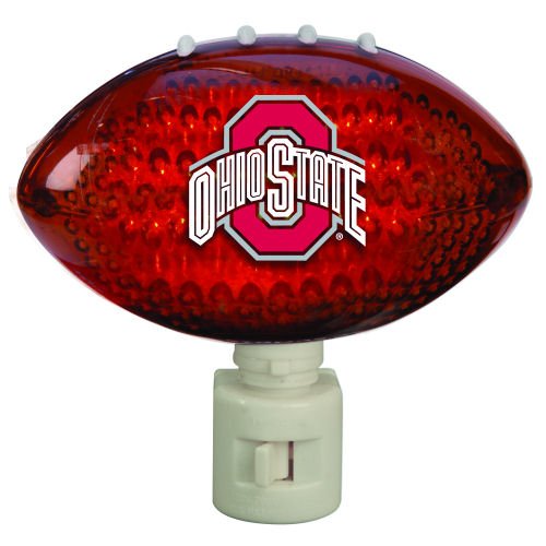 Pack of 2 NCAA Ohio State Buckeyes Football Shaped Night Lights