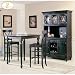 Kitchen & Housewares : Home Elegance 715-34-3 3 Piece Pub Dining Room Set Black Sand-Through Finish Free Shipping