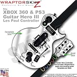 Chrome Drip on White WraptorSkinz Skin fits XBOX 360 & PS3 Guitar Hero III Les Paul Controller (GUIT
