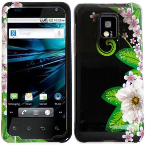Green Flower Hard Case Cover for LG G2X Optimus 2X P999