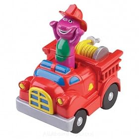 Barney - Toys - Barney Push N Go Vehilce - Fire Truck by Barney