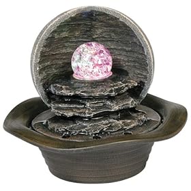  Faux Stone Crystal Ball Light Indoor Fountain