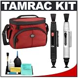Tamrac 3350 Aero 50 Camera Bag (Red) + Accessory Kit for Canon Rebel XSi, XS, XTi, 40D, Nikon D40, D60, D80, D200, D300, D700, Olympus Evolt E-410, E-420, E-510, E-520, and Sony Alpha A200, A300, A350, A700 Digital SLR Cameras