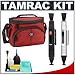Tamrac 3350 Aero 50 Camera Bag (Red) + Accessory Kit for Canon Rebel XSi, XS, XTi, 40D, Nikon D40, D60, D80, D200, D300, D700, Olympus Evolt E-410, E-420, E-510, E-520, and Sony Alpha A200, A300, A350, A700 Digital SLR Cameras