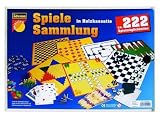 Idena 6101010 - Spielesammlung 222 Spielmoeglichkeiten in Holzkassette - Idena