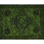 "Green Celtic Cross" 44" X 66" Sarong - Green is Now Darker Than Shown. Free Wood Bead Necklace with Every Order!