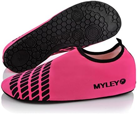 Barefoot Water Skin Shoes Aqua Socks for Beach Swim Surf Yoga Exercise Women (US 8.5-10.5) Pink