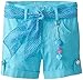 Dream Star Big Girls' Poplin Short with Keychain and Chiffon Sash Belt