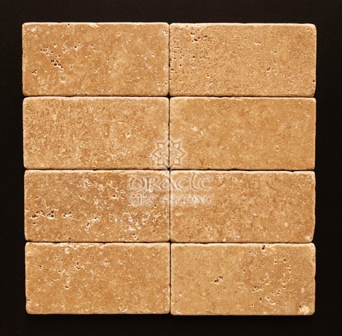 Noce 3 X 6 Travertine Tumbled Tile