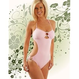Sexy Trendy Cute Summer Pink Monokini Swimsuit Bathing Suit Swimwear