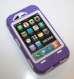 Purple/White Case for 3g, 3gs Iphone, -