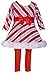 Baby Girls Long Sleeve Cute Christmas Stripe Legging Set (24 Months)