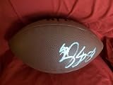 Bernard Berrian Autographed NFL Wilson Composite Football, Minnesota Vikings, Proof Photo of Bernard Signing for Us.
