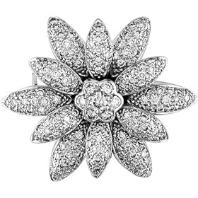 18k Gold 1 3 4ct TDW Diamond Brooch Pendant (G-H, SI) by Amour