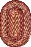 Robin Rugs Wool Luv Braided 5 x 8 Oval rust eggplant Area Rug