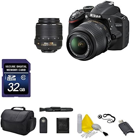 Nikon D3200 DSLR Camera with 18-55mm Lens (25492), 32GB High Speed Memory Card (International Model, No Warranty) Bundle 10