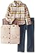 Boys Rock Little Boys' 3 Pc Puffy Vest Set Plaid Denim