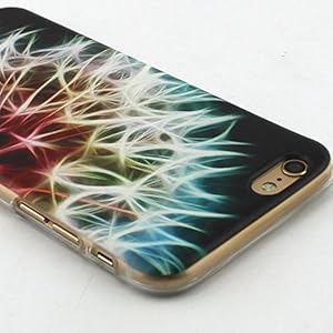 iPhone 6S Case,LUOLNH Fashion Style Colorful Painted Half of dandelion Pattern Clear TPU Silicone Gel Back Cover Skin Soft Case for iPhone 6S£¨4.7 Inch£© from LUOLNH