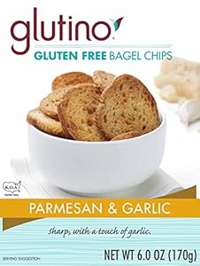 Glutino Parmesan and Garlic Bagel Chips Gluten Free, 6-Ounce (Pack of 6)