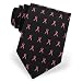 Men's Pink Ribbon for Breast Cancer Awareness Microfiber Tie by The American Necktie Company in Black