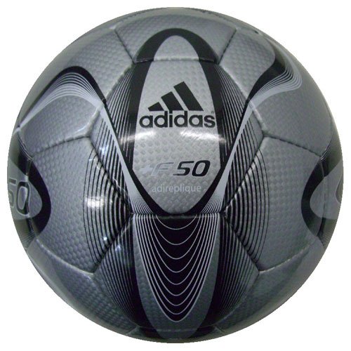 【サッカーボール】【検定球】＋F50 アディレプリック銀 5号球　ブラック×シルバー